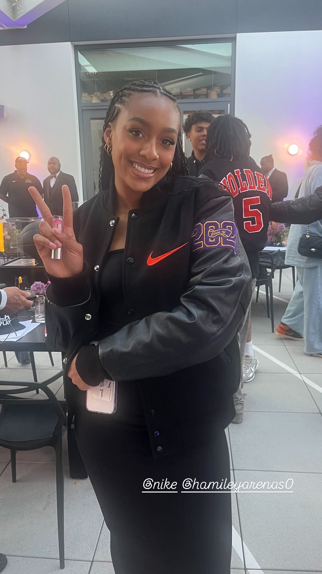Laura Govan shares a snap of her daughter at the Nike LA event (Image via Instagram @lauramgovan)